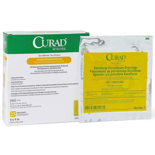 Curad 253440 Xeroform Petrolatum Gauze for Wound Healing.