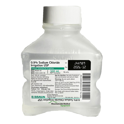 Sterile Sodium Chloride 0.9% Irrigation Solution for wound care, enhancing healing, and infection control.