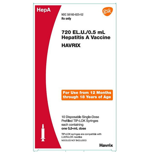 Hepatitis A Vaccine Prefilled Syringes Single-Dose TIP-LOK Syringes 720EL. U. /0.5 mL
